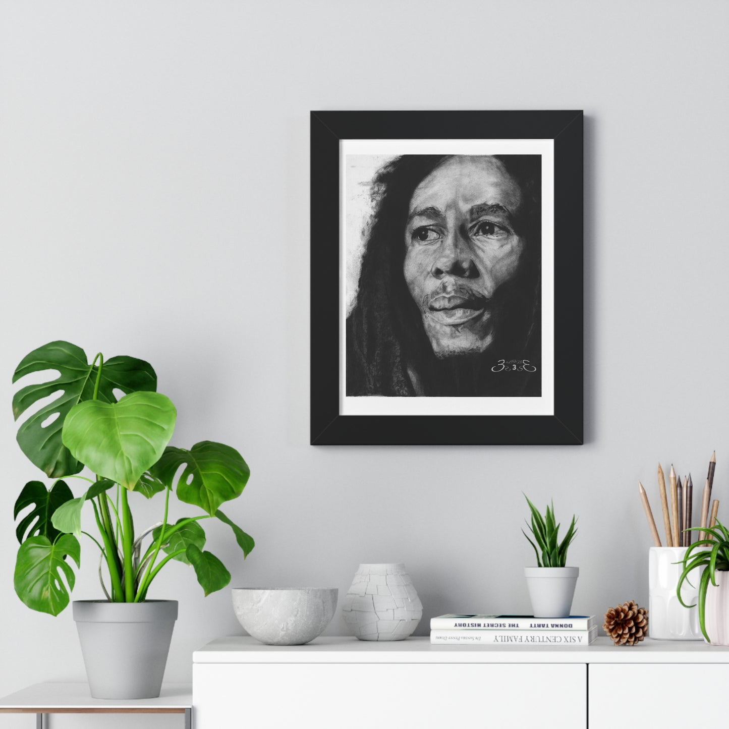 One Love Bob Marley Framed Vertical Poster