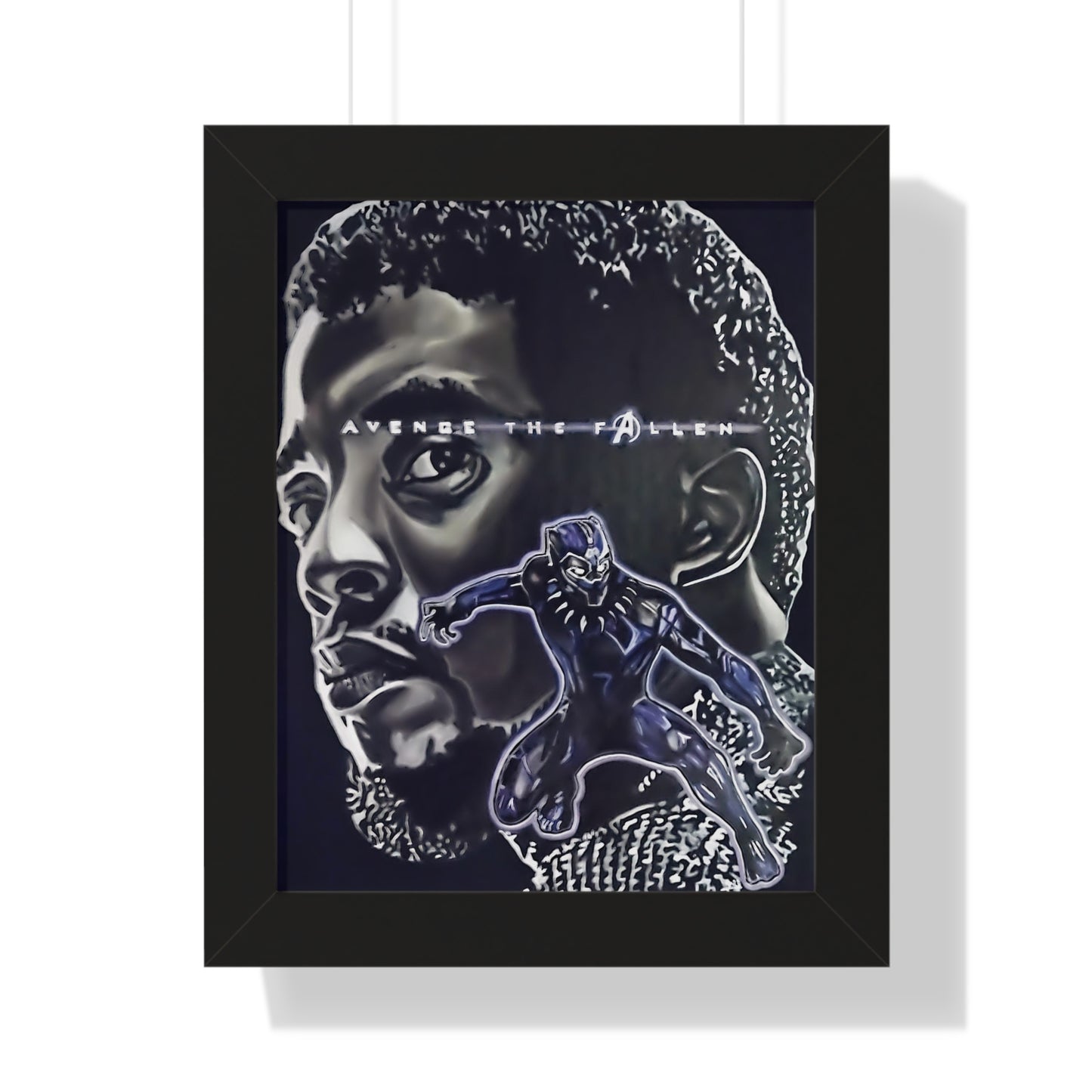 Avenge the Fallen Black Panther Framed Vertical Poster