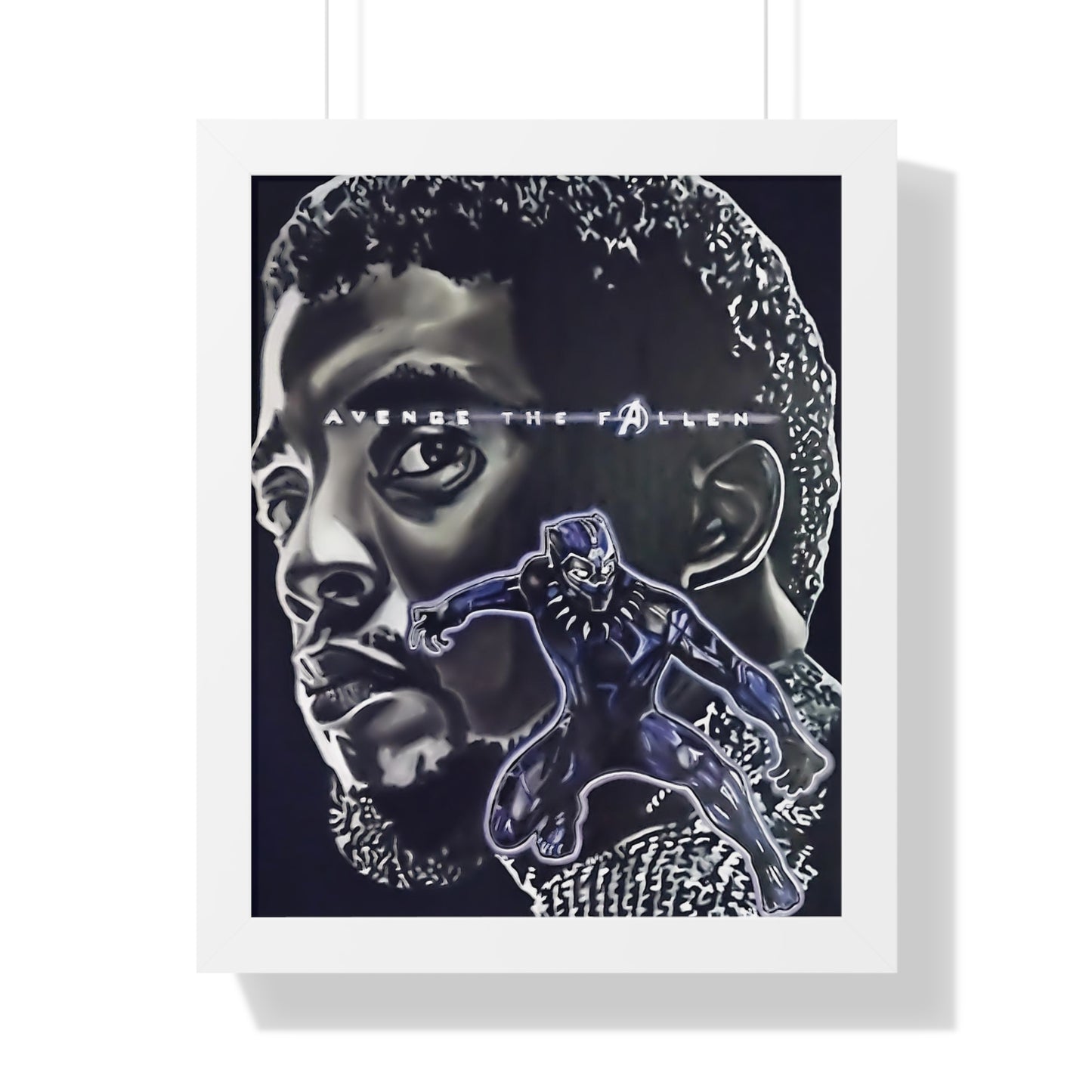 Avenge the Fallen Black Panther Framed Vertical Poster
