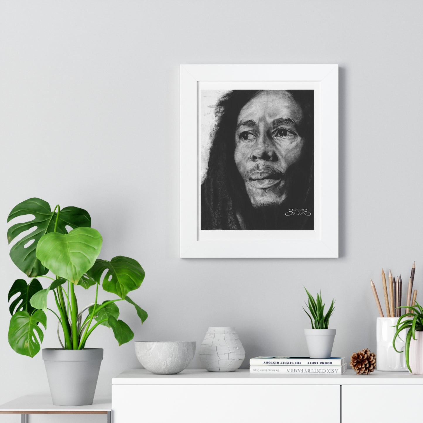 One Love Bob Marley Framed Vertical Poster