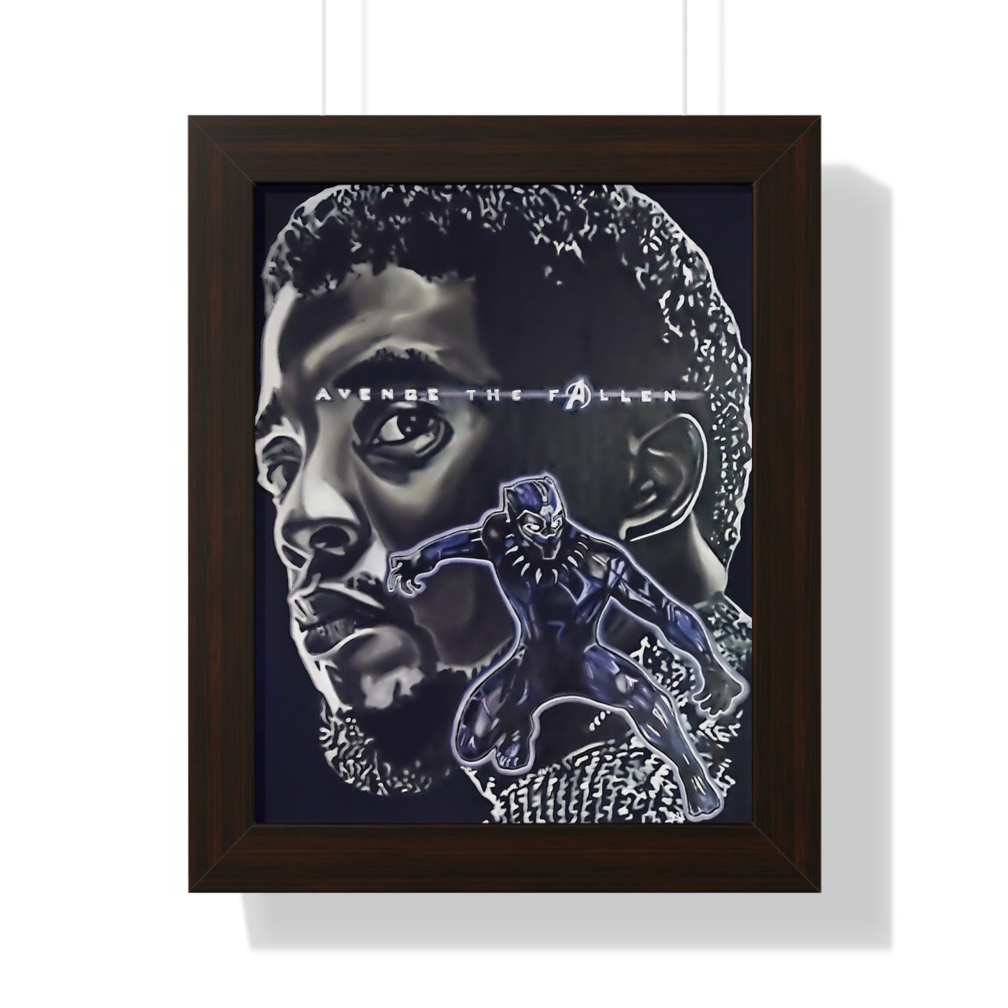 Avenge the Fallen Black Panther Framed Vertical Poster