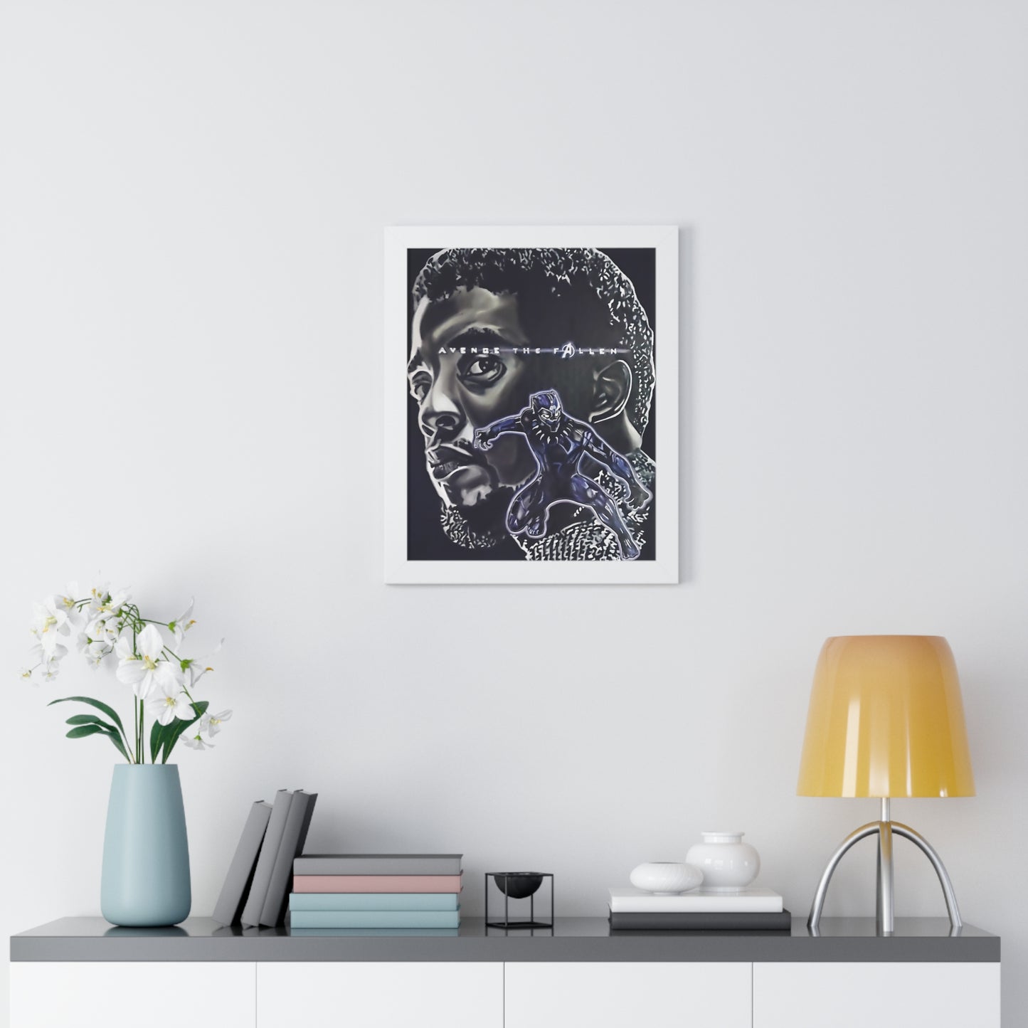 Avenge the Fallen Black Panther Framed Vertical Poster