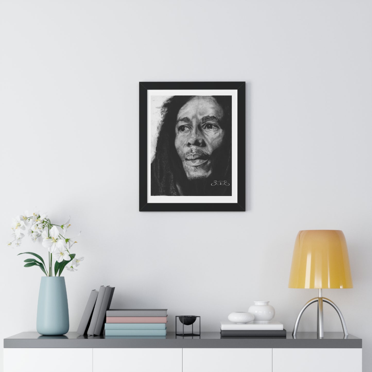 One Love Bob Marley Framed Vertical Poster