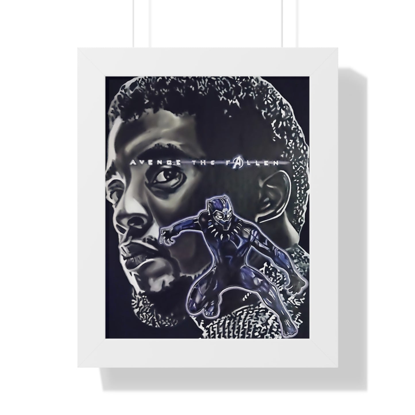 Avenge the Fallen Black Panther Framed Vertical Poster