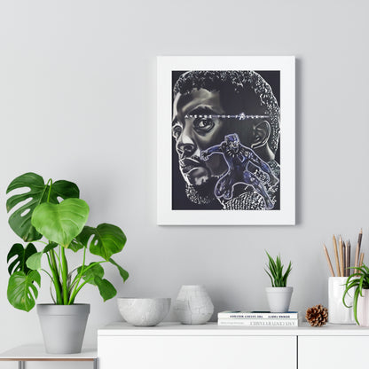 Avenge the Fallen Black Panther Framed Vertical Poster